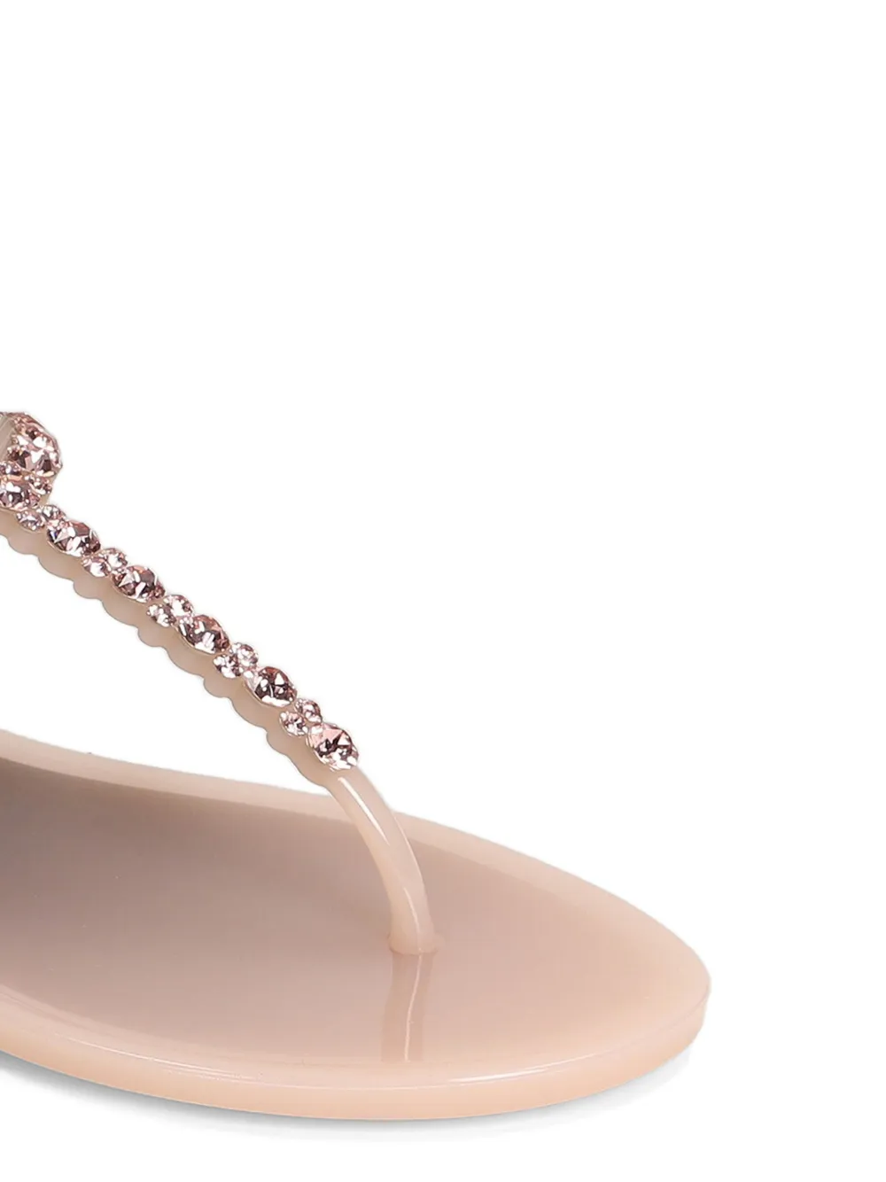 MENGHI Bianca slingback sandalen verfraaid met kristallen Beige