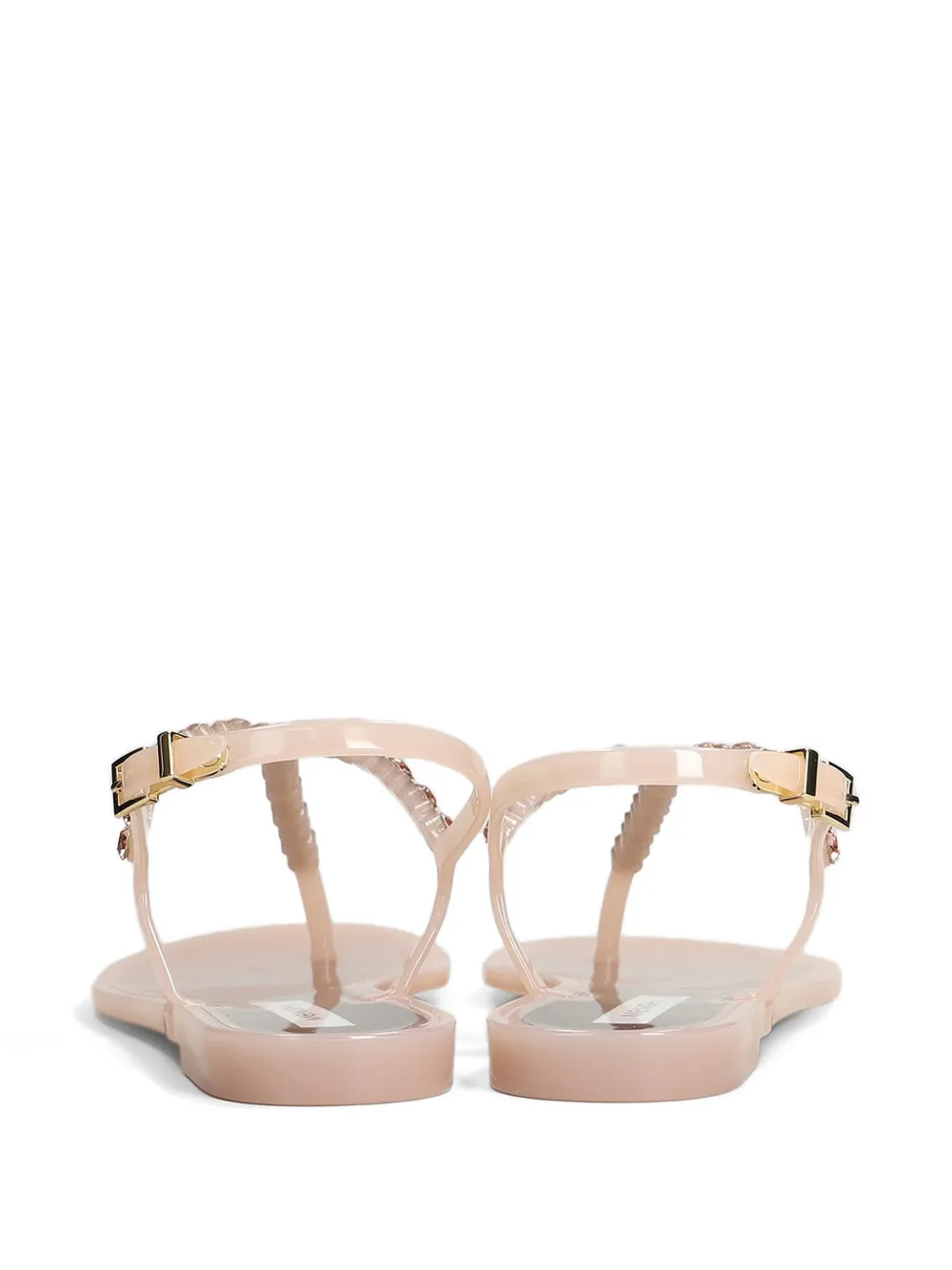 MENGHI Bianca slingback sandalen verfraaid met kristallen Beige