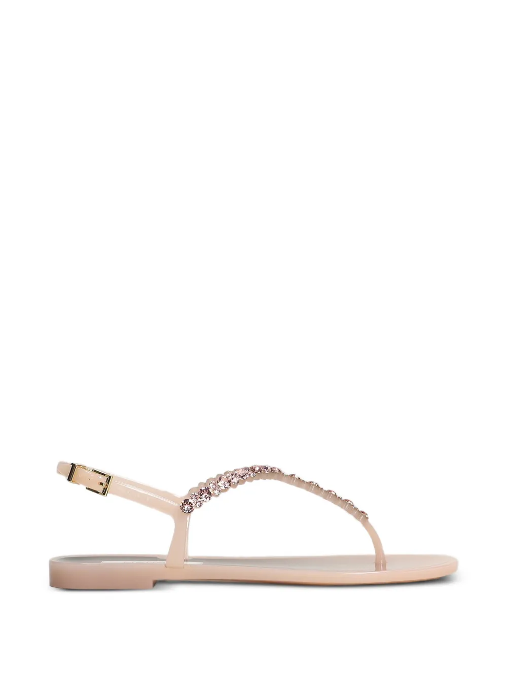 MENGHI Bianca slingback sandalen verfraaid met kristallen Beige