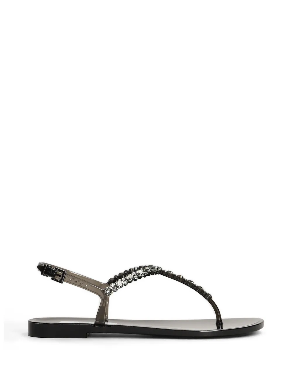 Menghi Crystal-embellished Slingback Sandals In Black