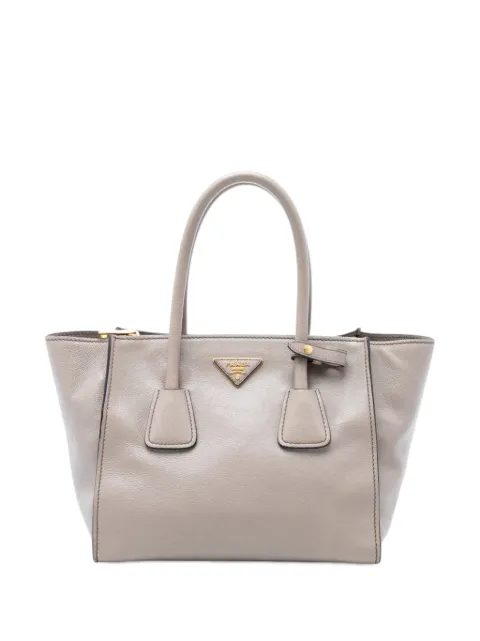 Prada Pre-Owned Borsa a tracolla Twin Pocket in pelle di vitello con doppio manico 2010-2025