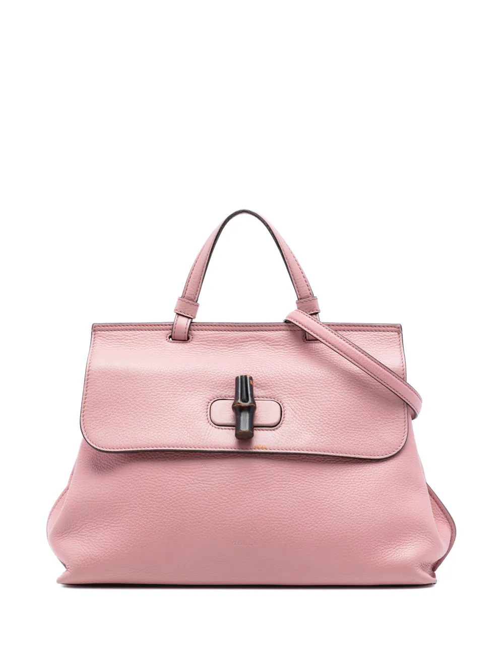 Gucci Pre-Owned 2016-2025 Medium Leather Bamboo Daily satchel - Rosa