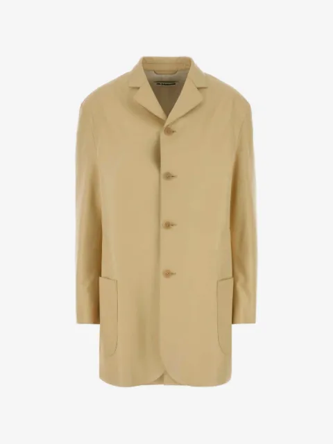 Jil Sander leather single-breasted blazer