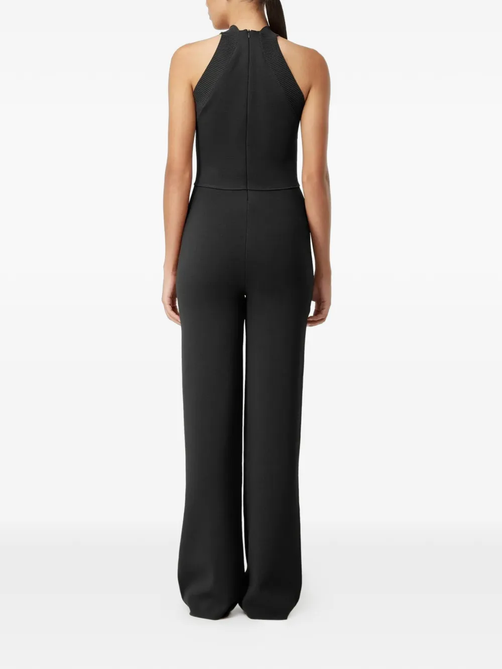 GAUGE81 Aliaga jumpsuit met racerhals Zwart