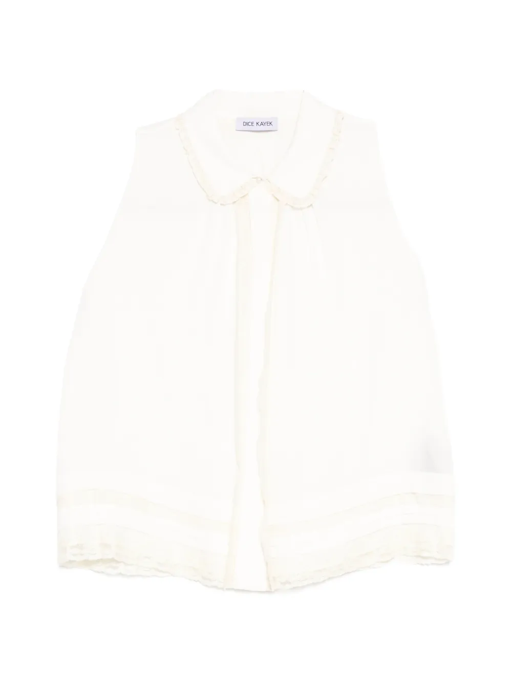 Dice Kayek lace-detail sleeveless blouse - Toni neutri