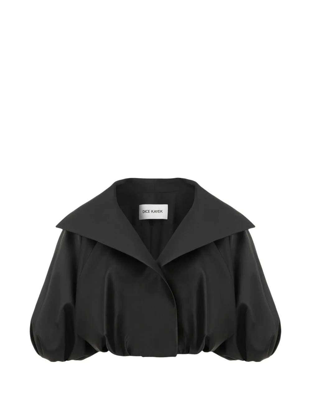 Dice Kayek crop puff-sleeve jacket - Noir Dice Kayek crop puff-sleeve jacket - Noir