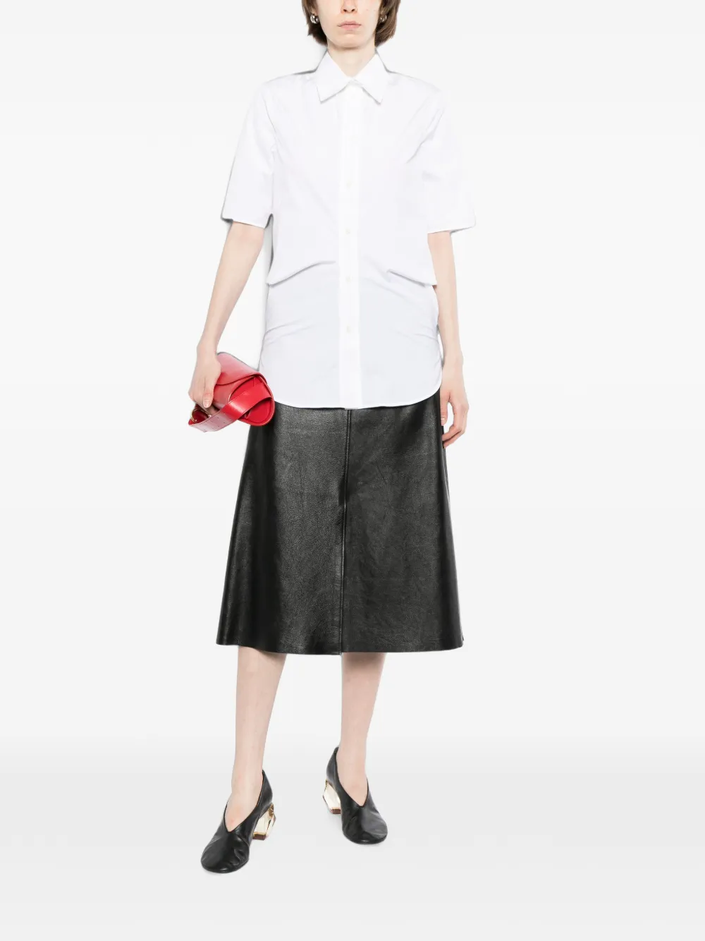 Jil Sander Katoenen popeline blouse Wit