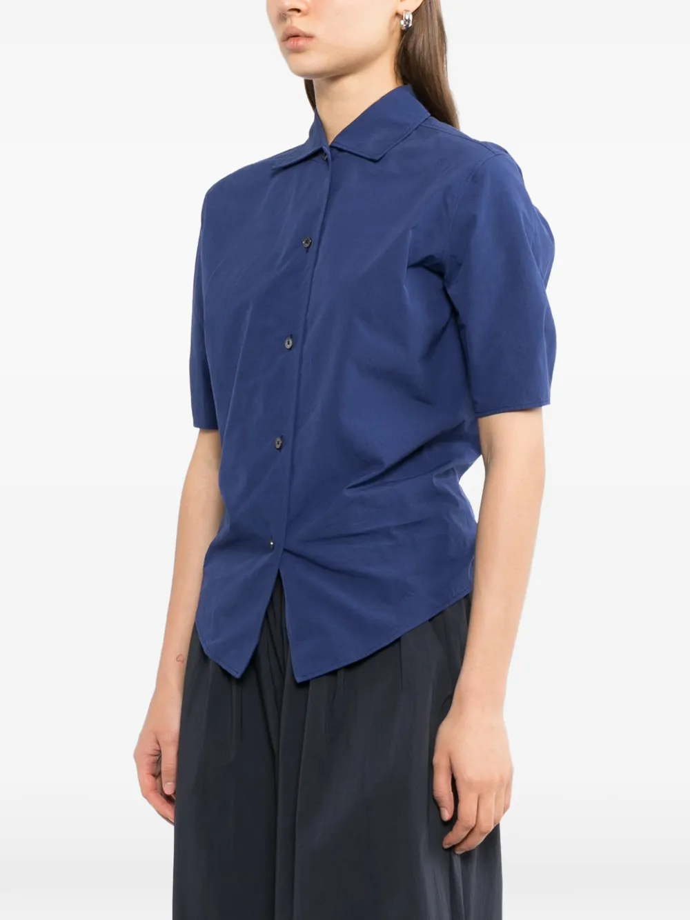 Jil Sander Technisch faille blouse Blauw