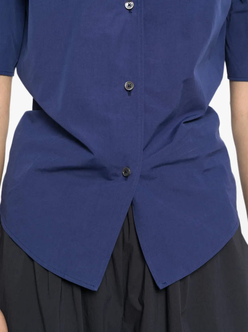 Jil Sander Technisch faille blouse Blauw