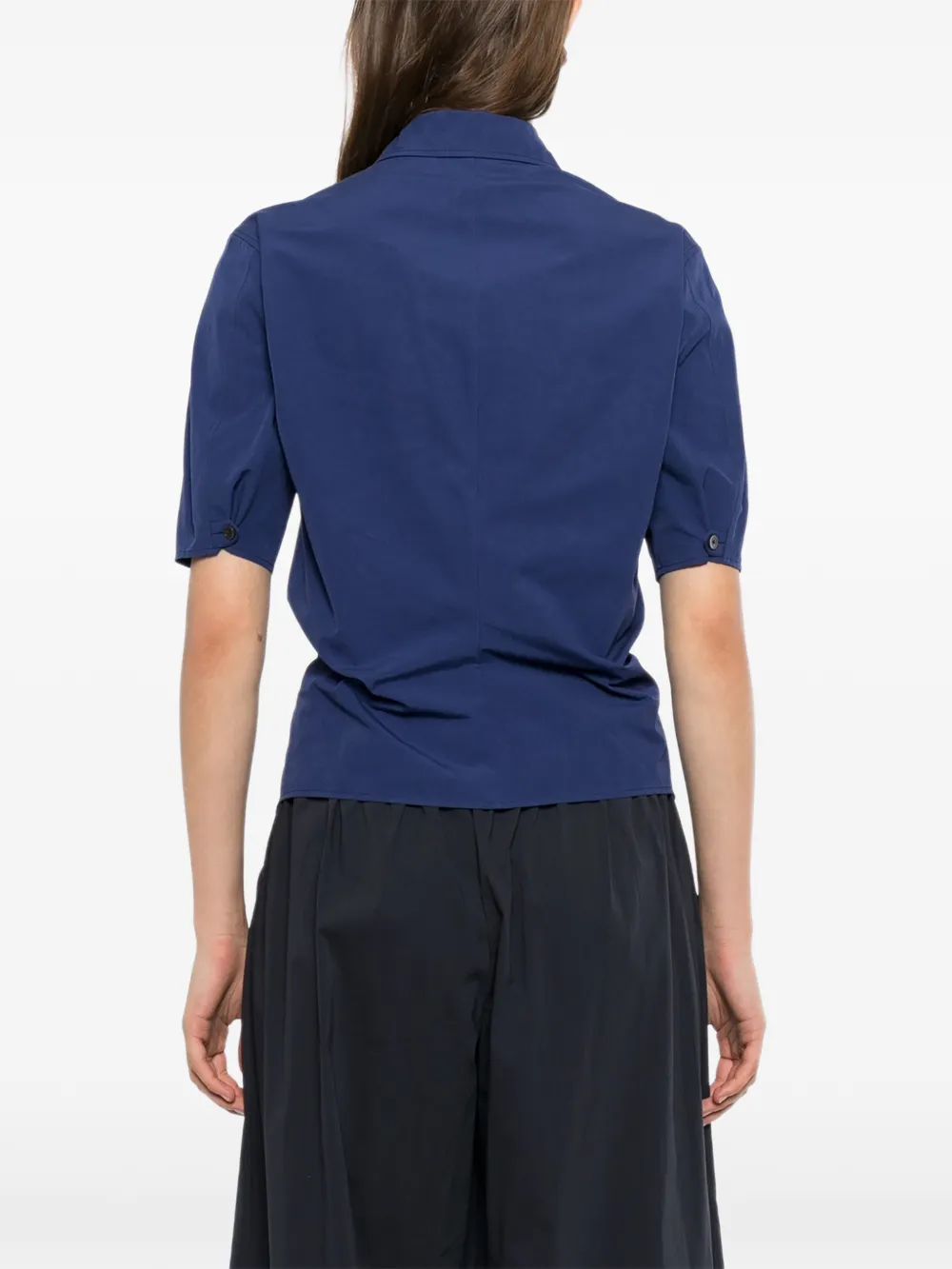 Jil Sander Technisch faille blouse Blauw
