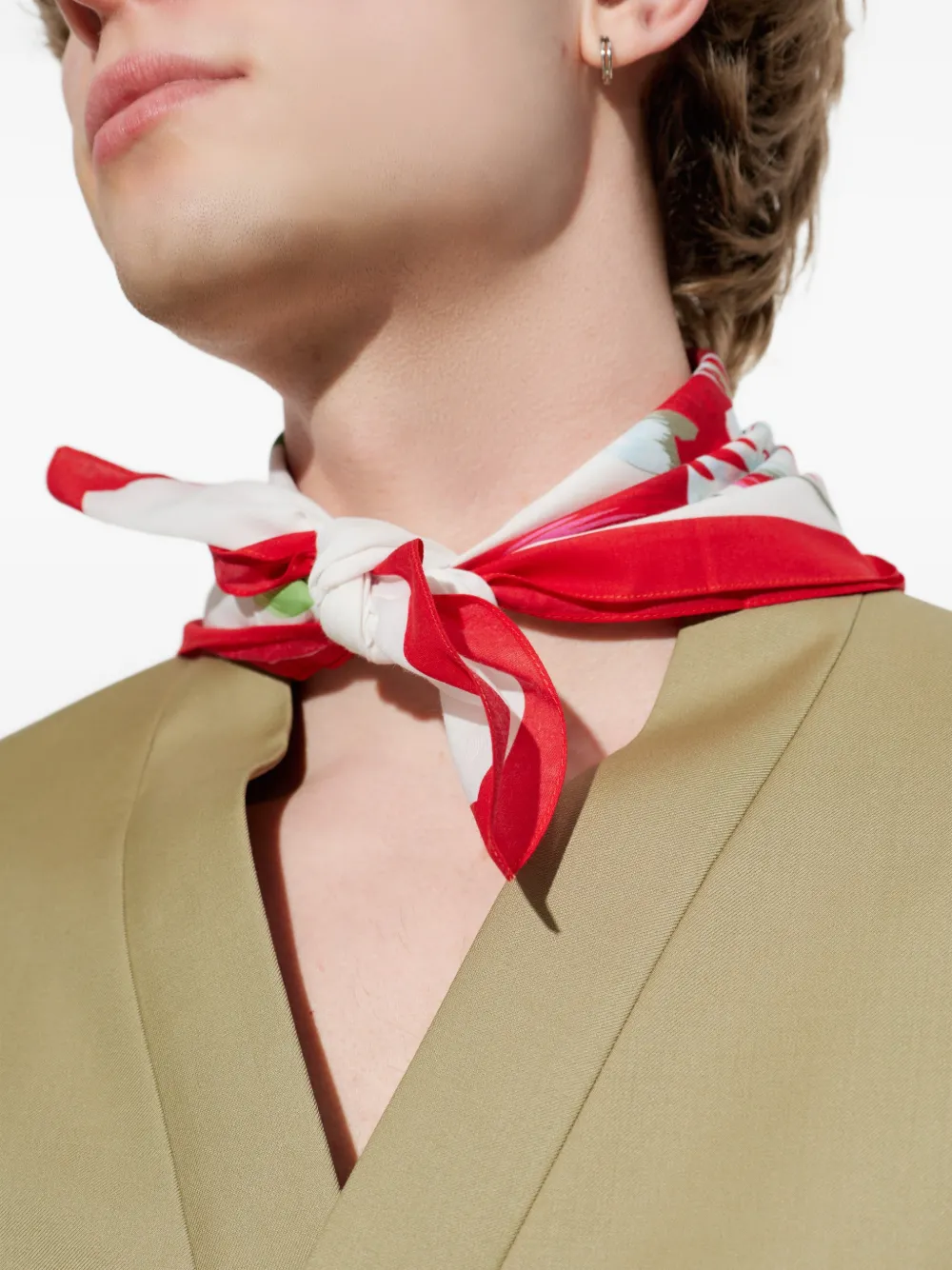 Kenzo Sjaal met bloemenprint Wit