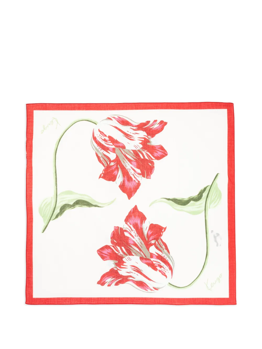 Kenzo floral-print scarf - Bianco