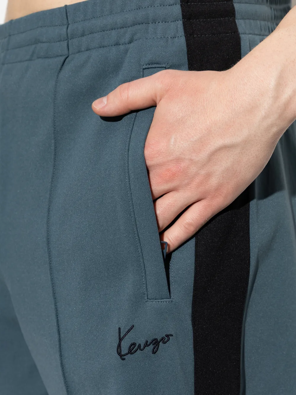 Kenzo Trainingsbroek met geborduurd logo Blauw