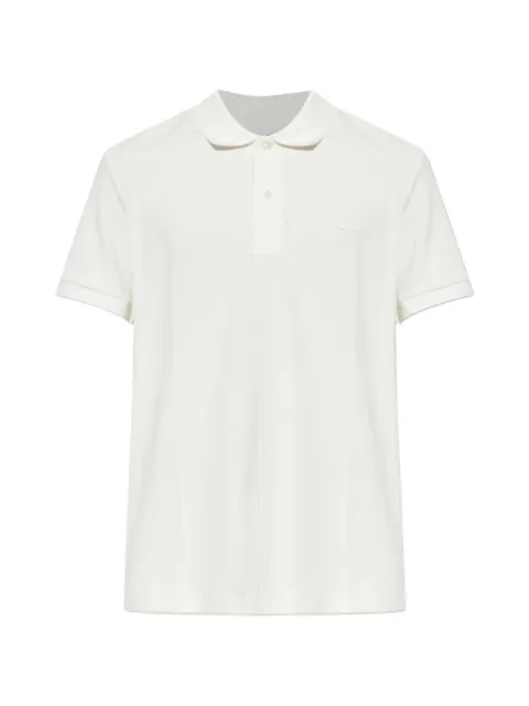 Lacoste ribbed-knit cotton polo shirt