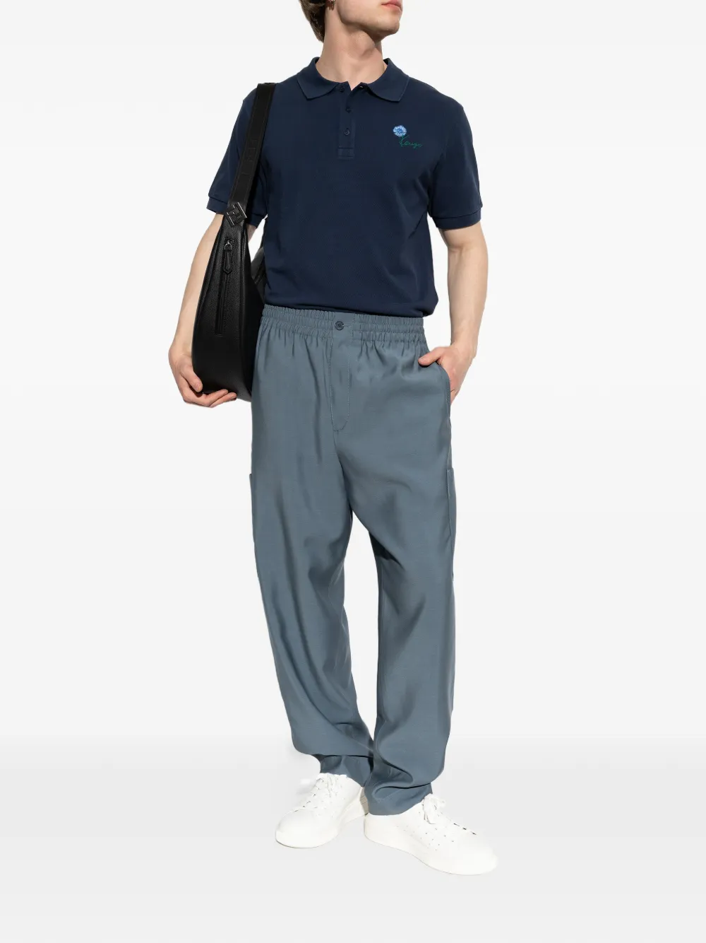 Kenzo Broek met elastische taille Blauw