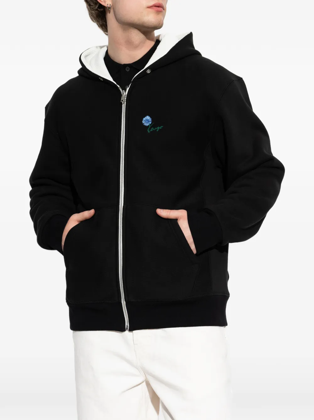Kenzo Omkeerbare hoodie met borduurwerk Zwart
