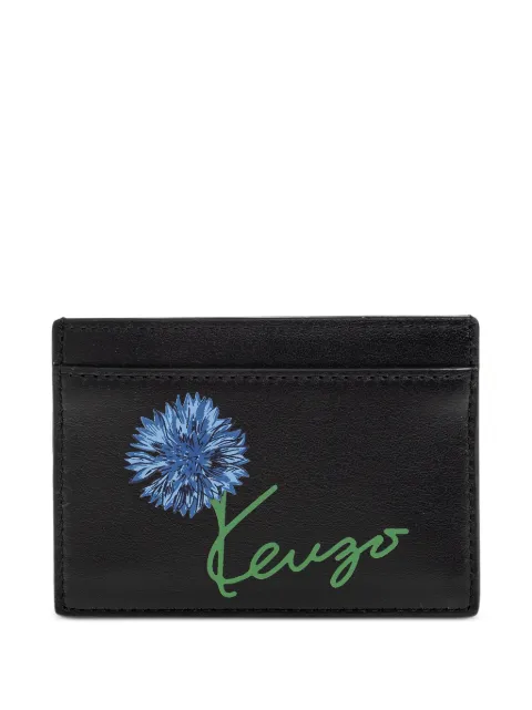 Kenzo Tulip leather cardholder