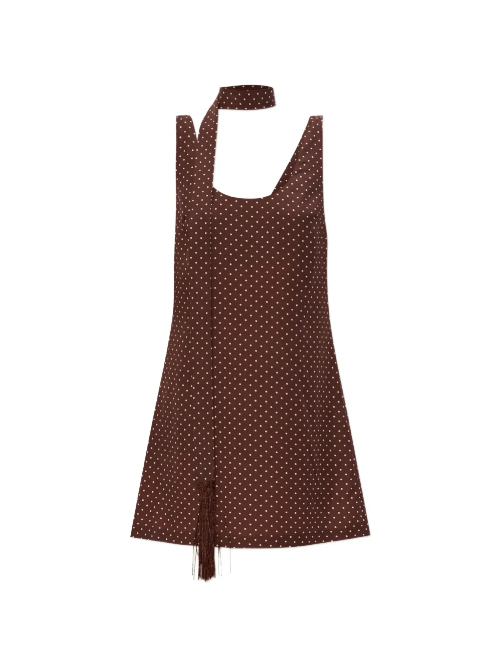 Posse Evie polka-dot mini dress - Marrone
