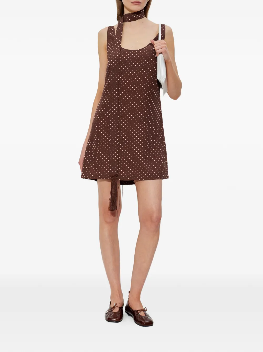 yves mini dress brown polka Cutie in Dots Mini Dress - Brown, Small | Hazel and Olive