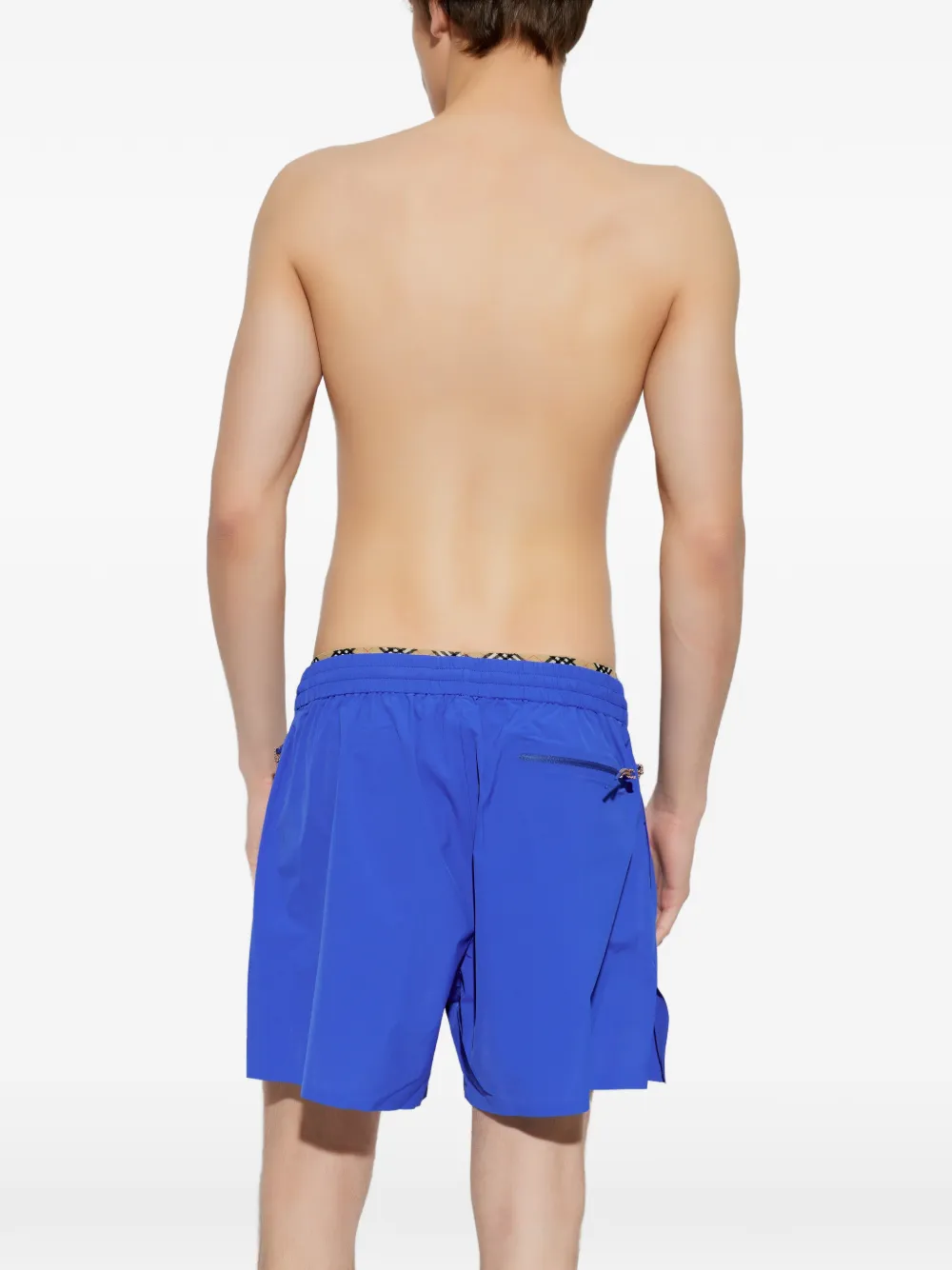 Burberry Stretch nylon shorts Blauw