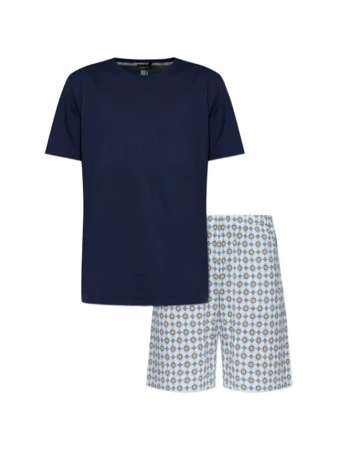 Hanro patterned cotton pajama set (set of two)