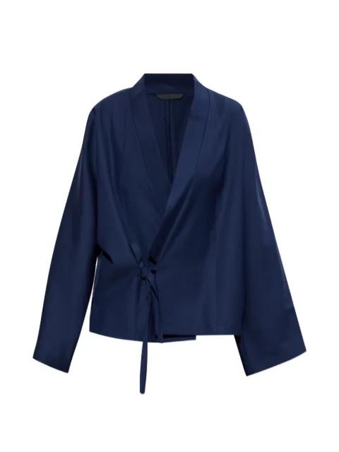 Kenzo tie-fastening wool kimono