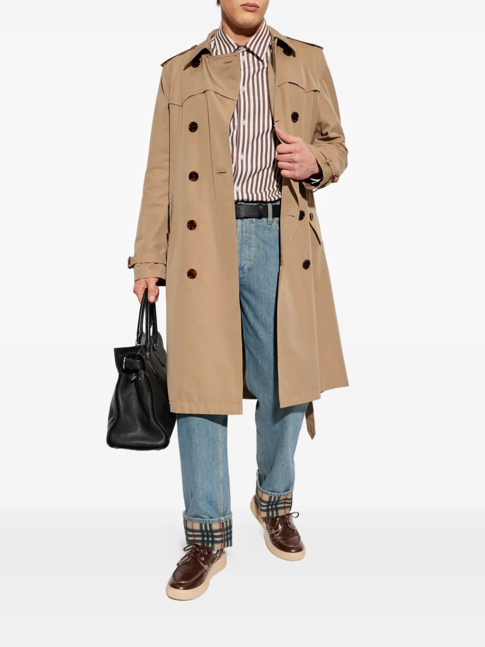 Burberry Gestreept overhemd Bruin