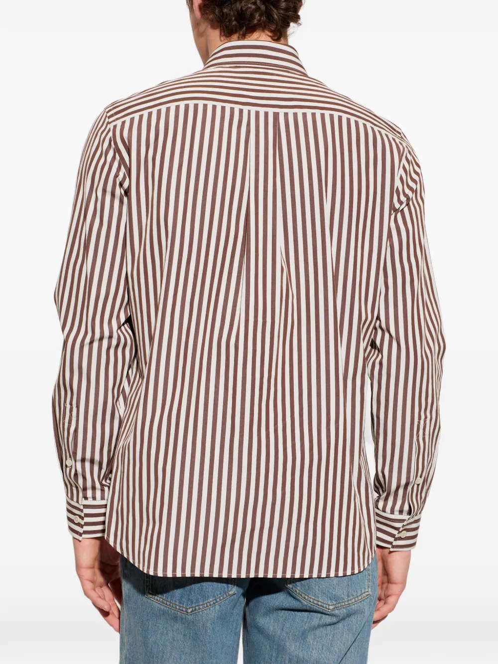 Burberry Gestreept overhemd Bruin