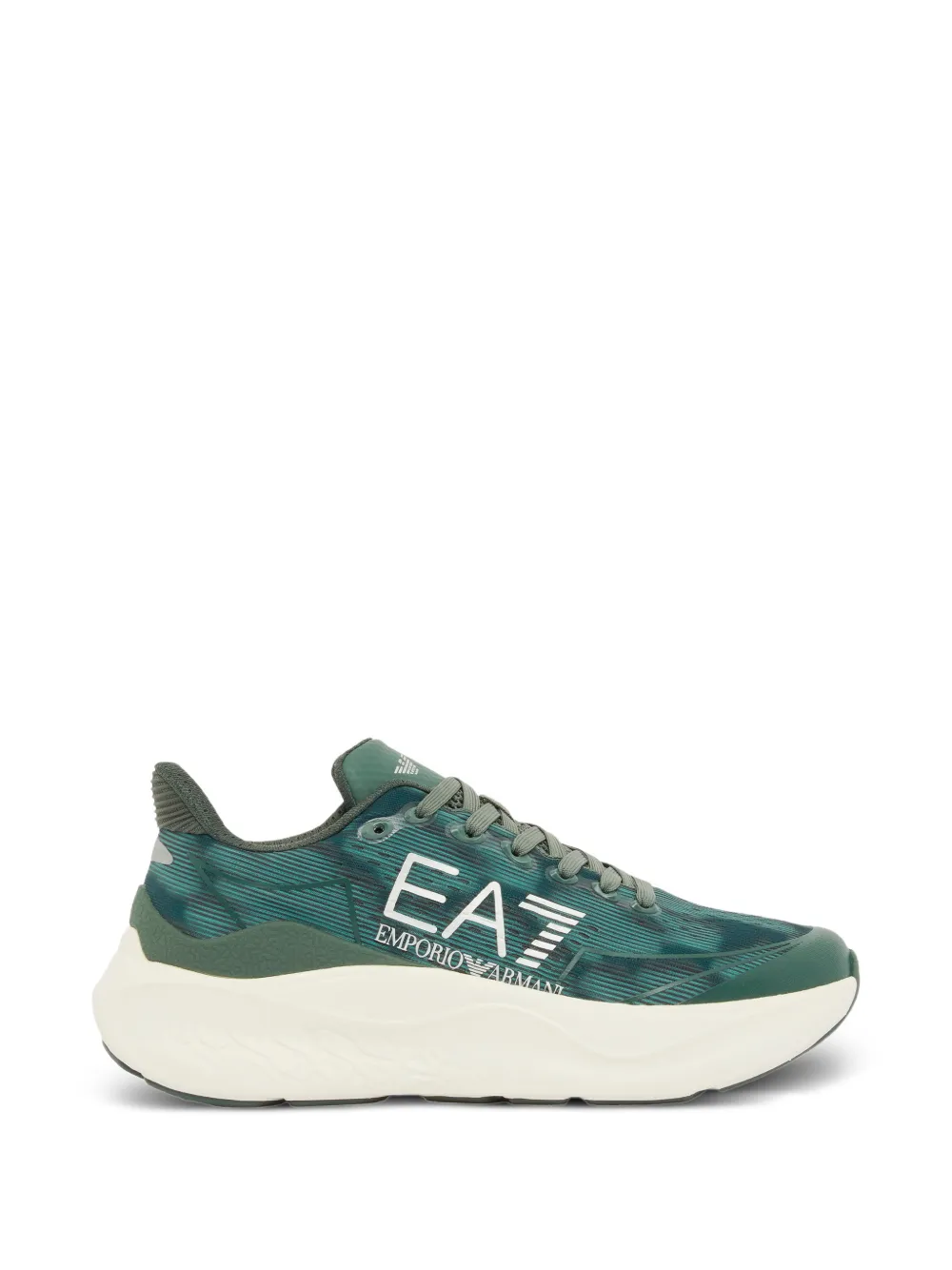 Ea7 Emporio Armani Sneakers con inserti e logo - Verde