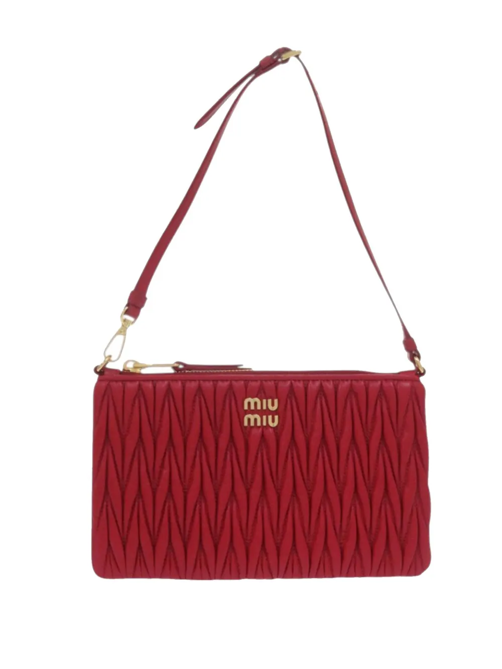 Miu Miu Pre-Owned 2010-2026 Matelasse Nappa Convertible shoulder bag - Rosso