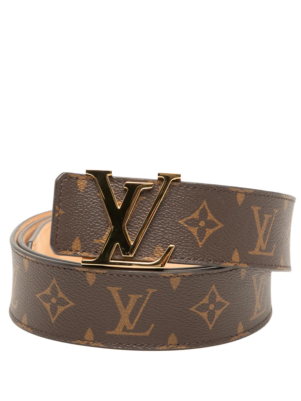 Louis Vuitton Pre-Owned 2019 Monogram Initiales Reversible belt - Marrone