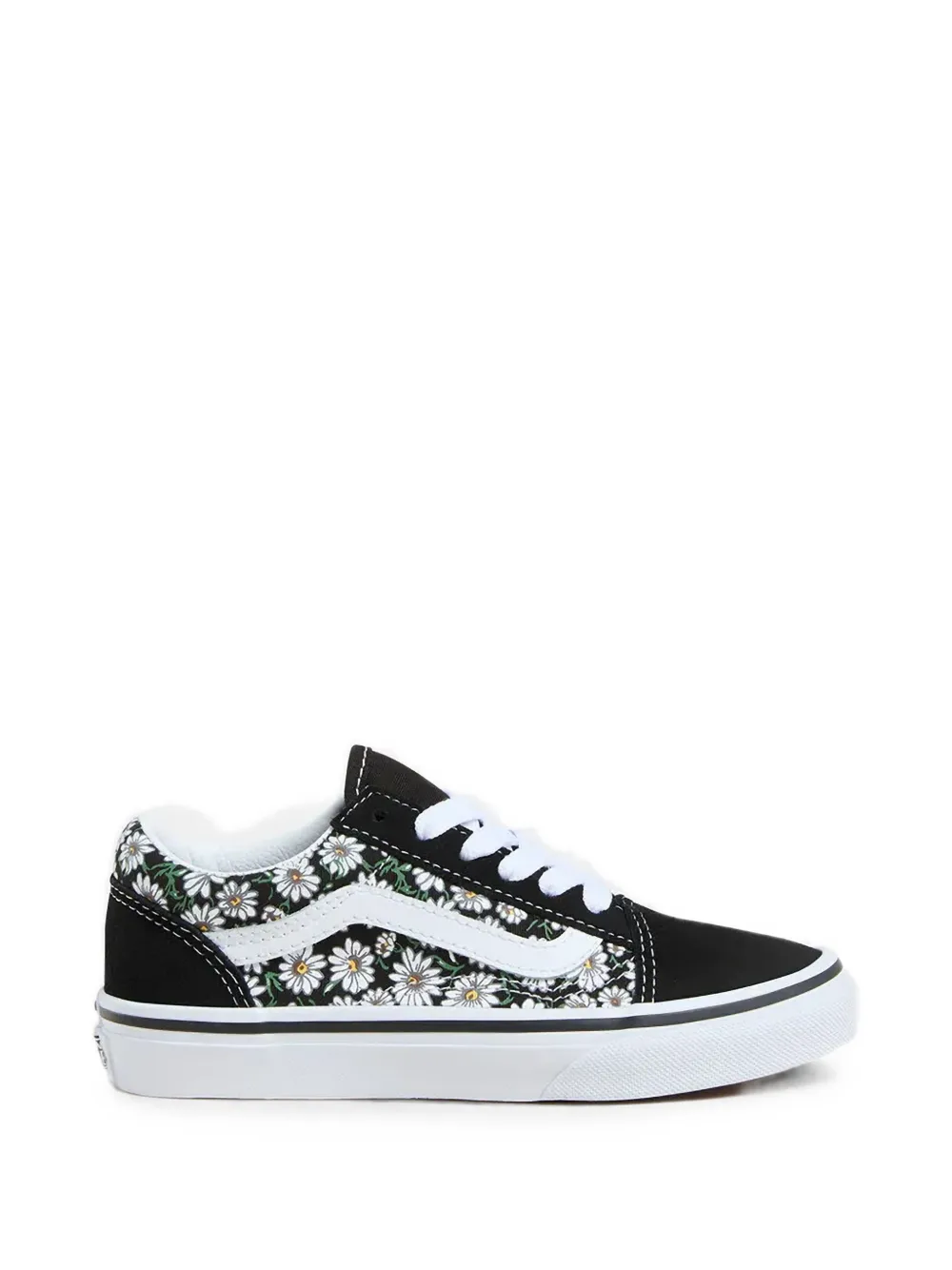 Vans Kids' Old Skool Daisy-print Low-top Sneakers In 블랙