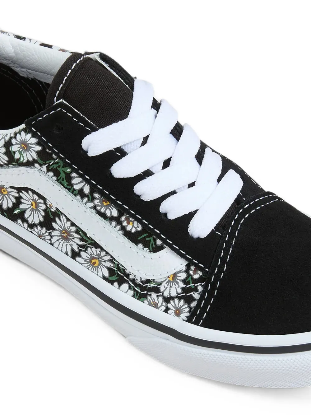 Vans Kids Old Skool daisy-print low-top sneakers Zwart