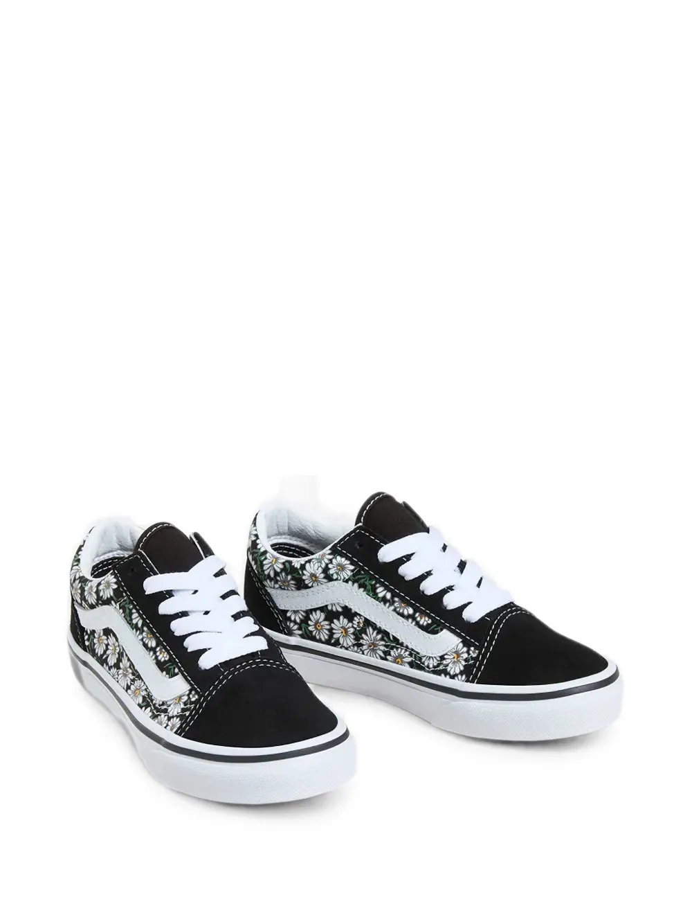 Vans Kids Old Skool daisy-print low-top sneakers Zwart