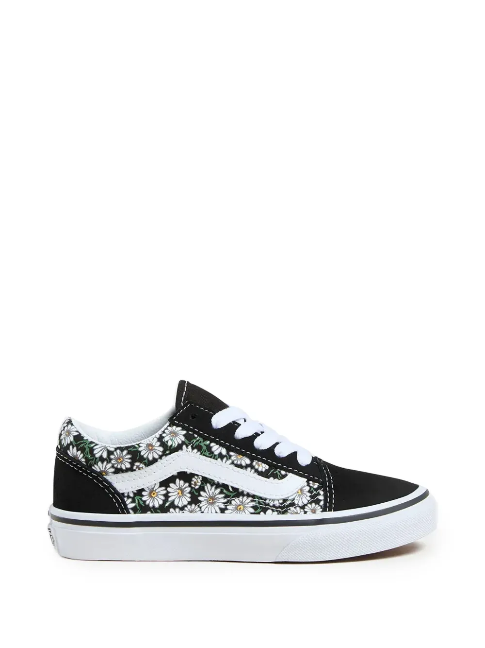 Vans Kids Old Skool daisy-print low-top sneakers Zwart