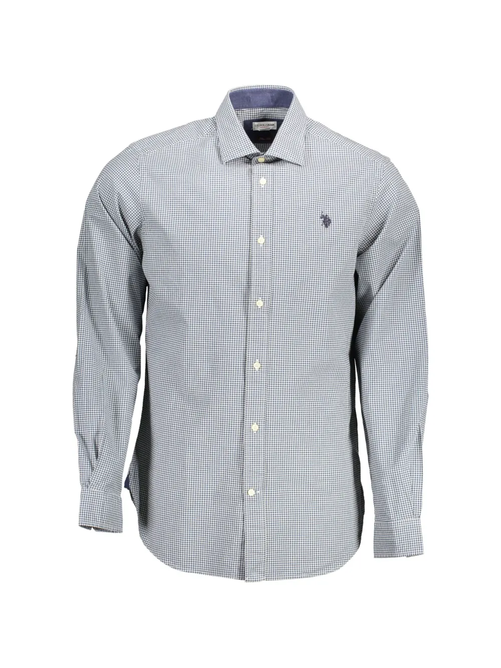 U.S. POLO ASSN. gingham-check long-sleeved shirt - Blu