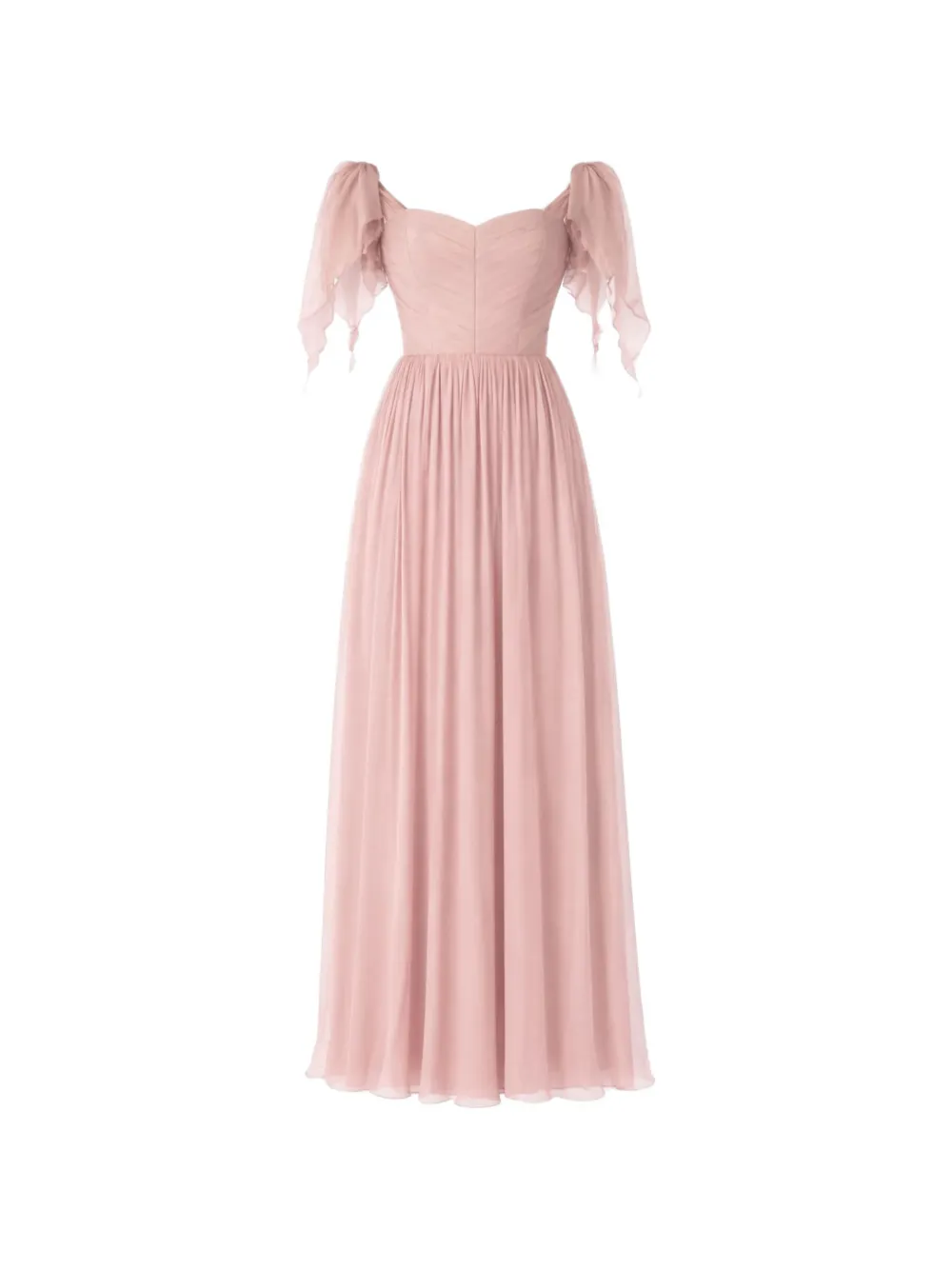 ROSERRY Elizabeth lace-up off-the-shoulder dress - Rosa