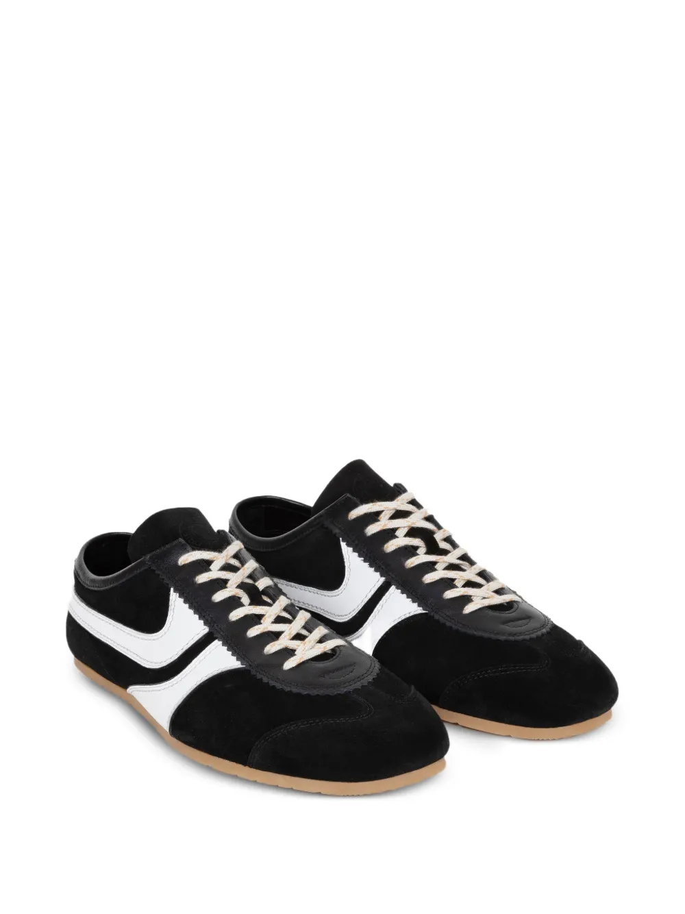 DRIES VAN NOTEN Dustin leren sneakers Zwart
