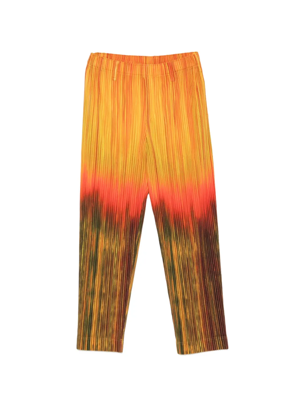 Homme Plissé Issey Miyake Paint Brush Close-Up pleated trousers - Arancione