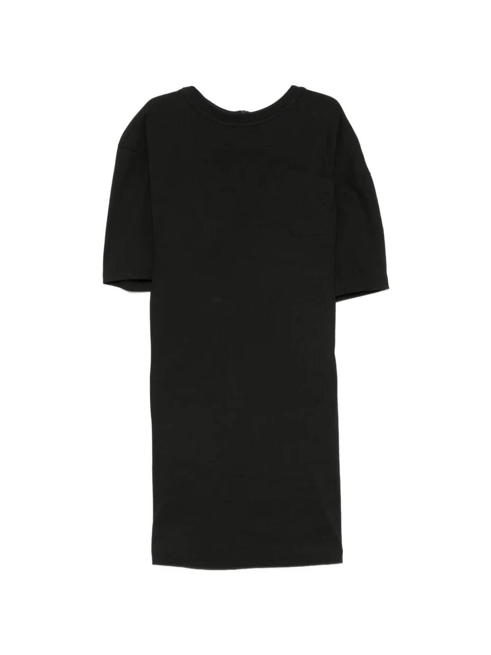Issey Miyake pocket-detail draped rear-zip mini dress - Nero