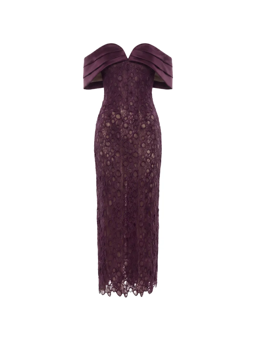 Saiid Kobeisy off-shoulder guipure-lace maxi dress - Viola
