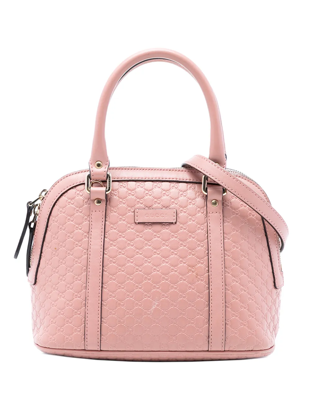 Gucci Pre-Owned 2016-2026 Mini Microguccissima Dome satchel - Rosa