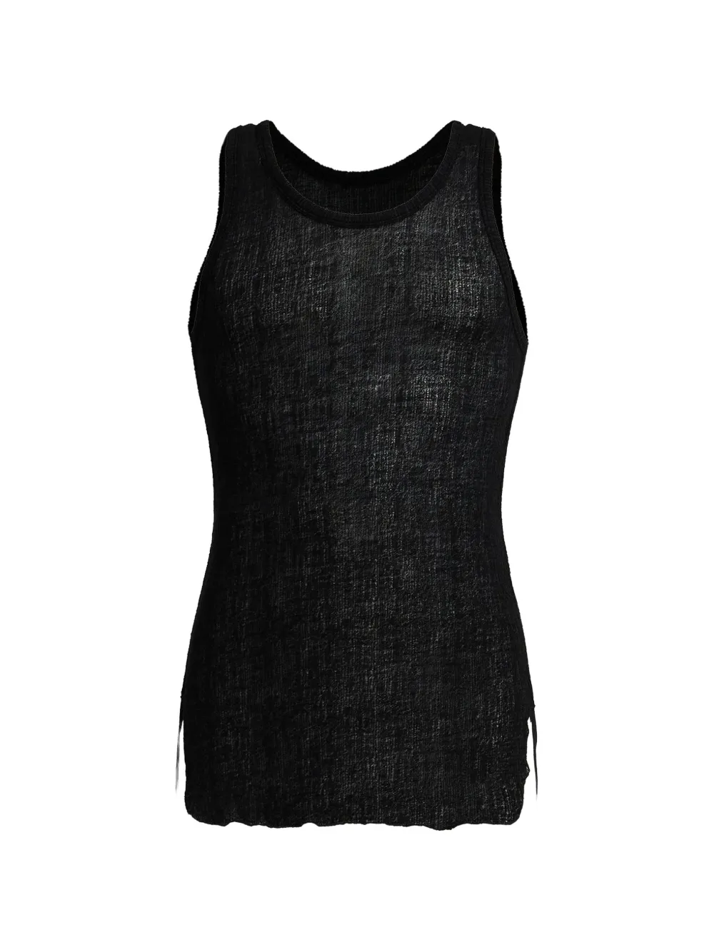 Ann Demeulemeester ribbed tank top - Nero