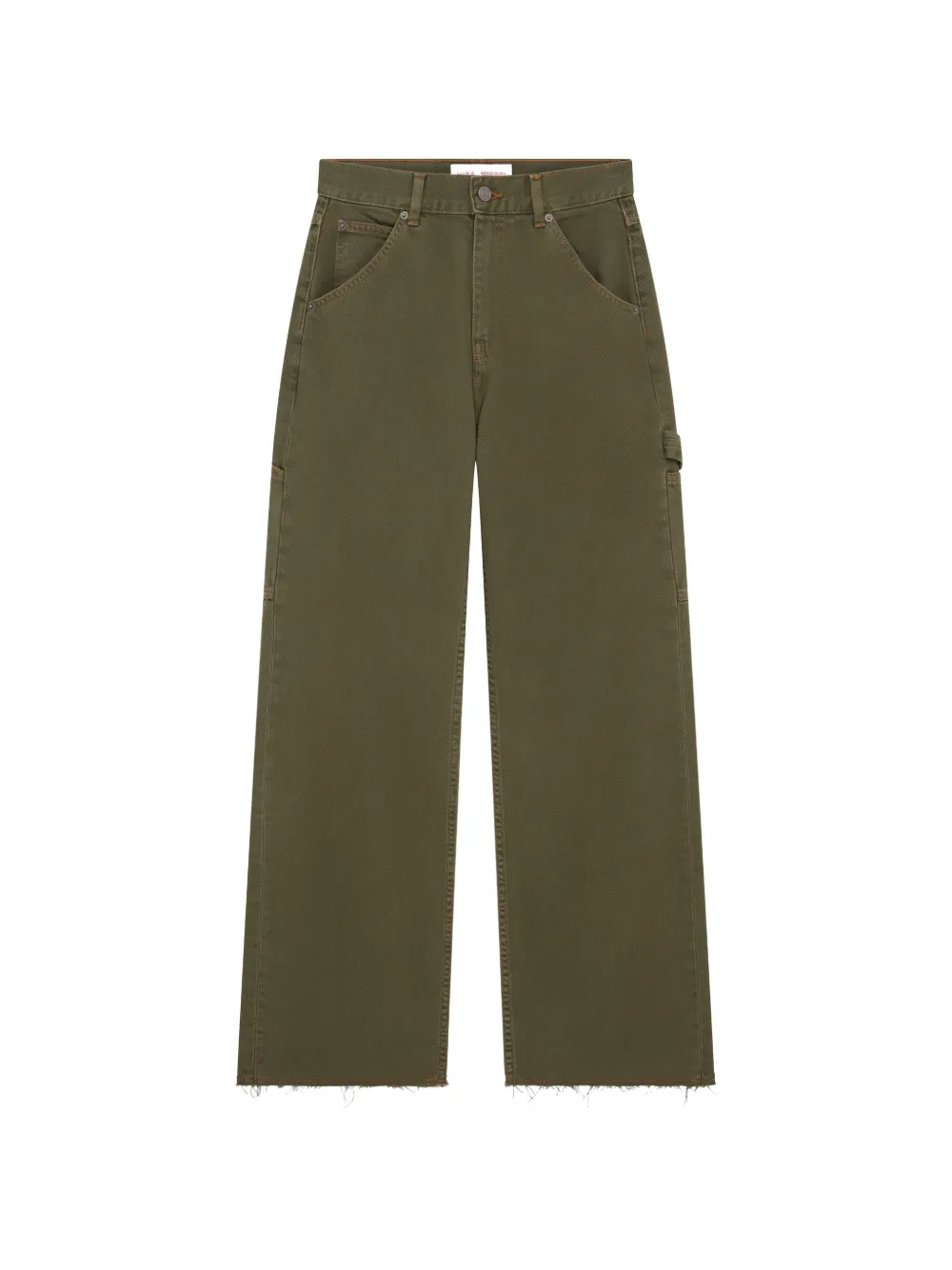 Mira Mikati carpenter-style raw-hem jeans - Verde