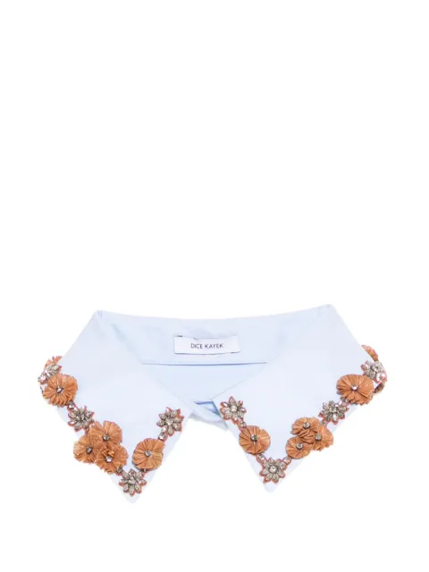 Dice Kayek cuello a rayas con apliques de cristal