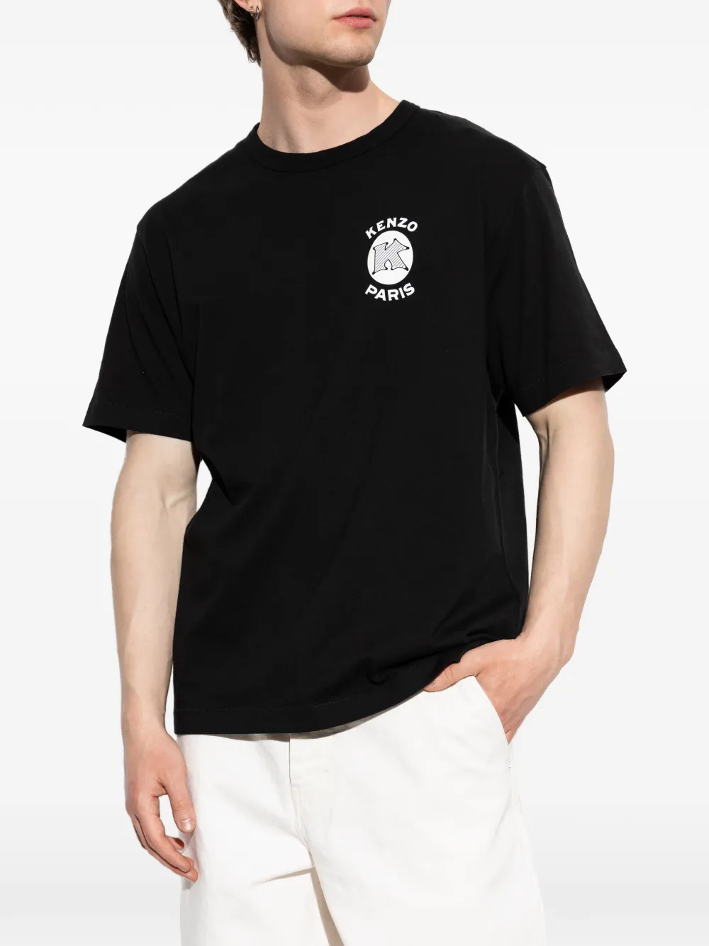 Kenzo Paris Emblem T-shirt met logoprint Zwart
