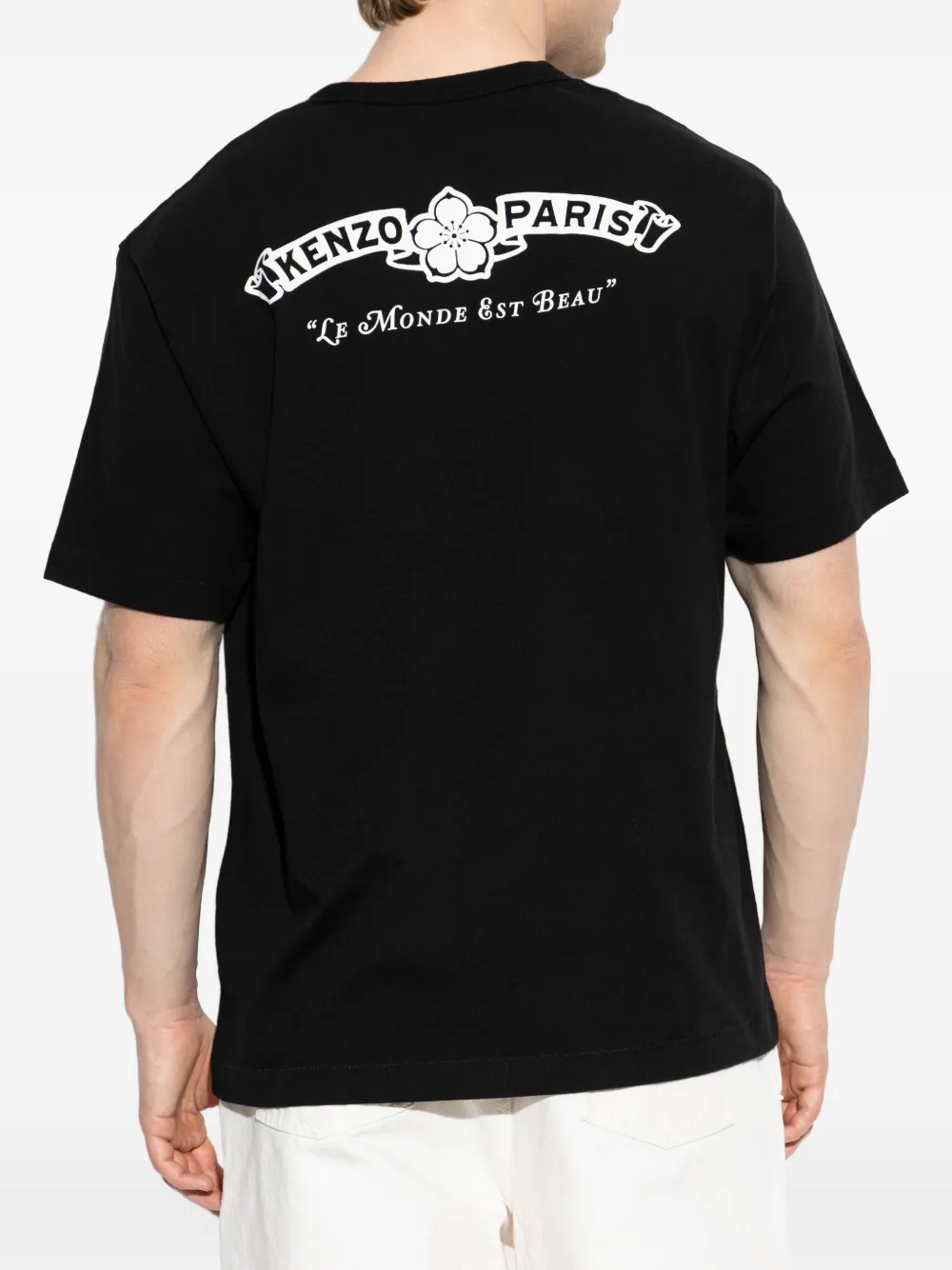 Kenzo Paris Emblem T-shirt met logoprint Zwart
