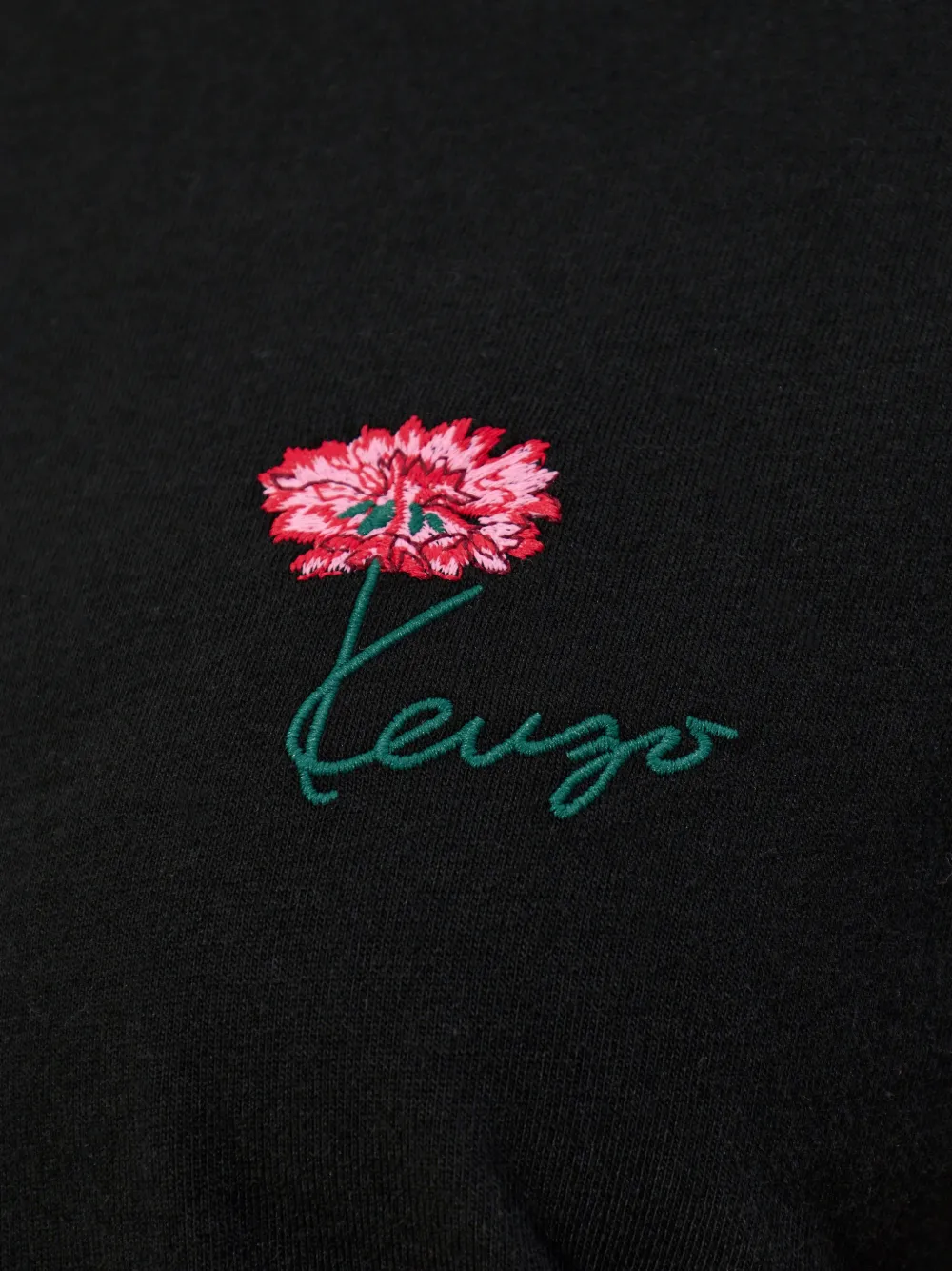 Kenzo Tulip katoenen T-shirt Zwart