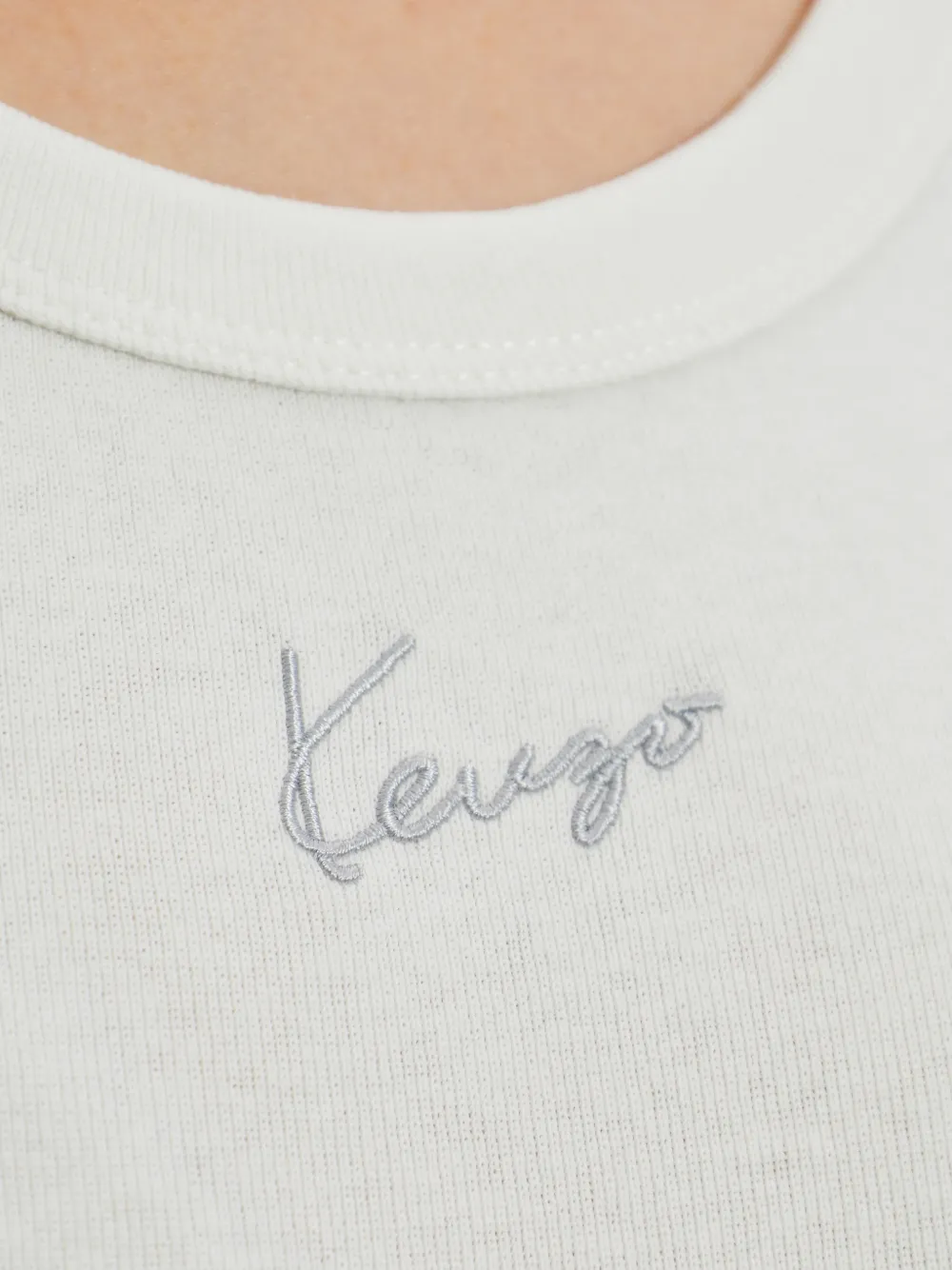 Kenzo Signature katoenen tanktop met geborduurd logo Beige