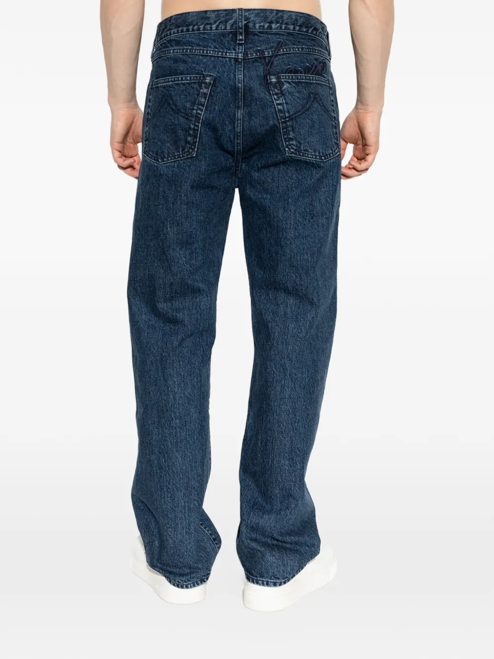 Kenzo Jeans met geborduurd logo Blauw